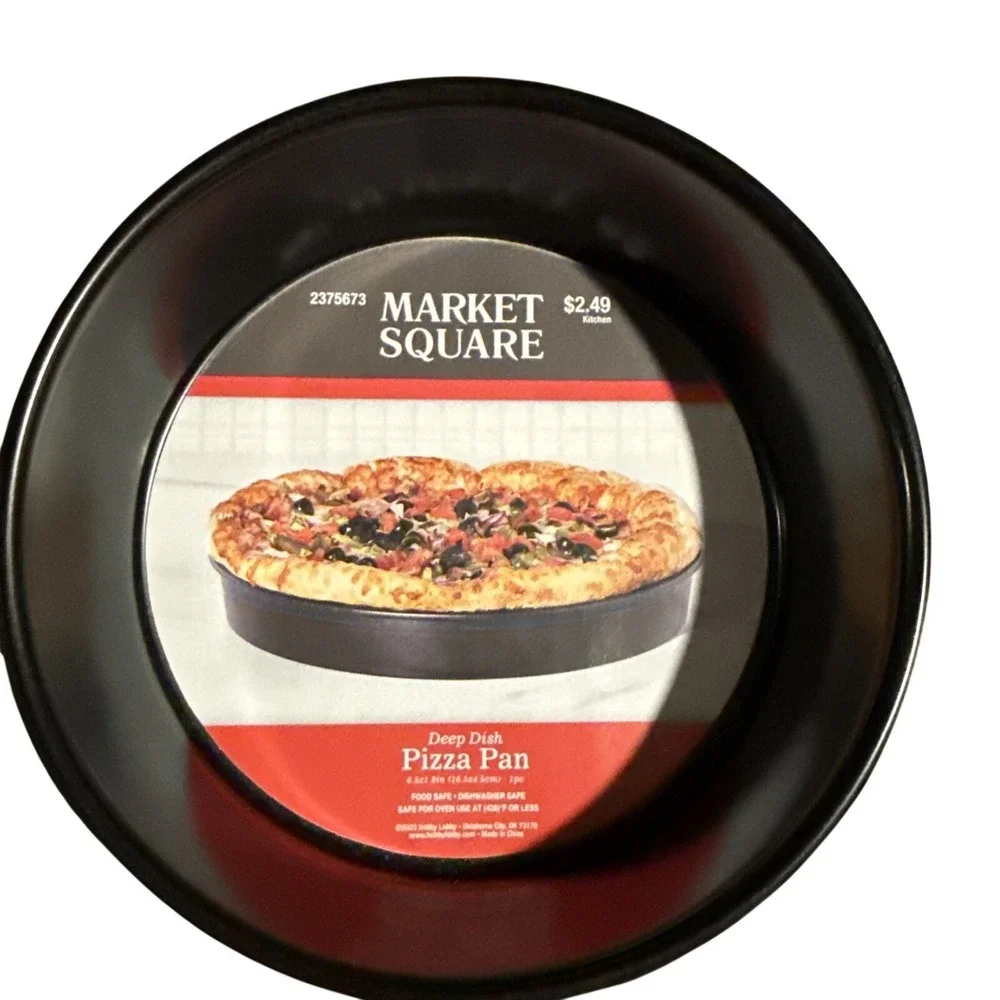 Market Square Set of 2 Deep Dish Pizza Pan 6.5 Inch Black Hobby‎ Lobby 2375673